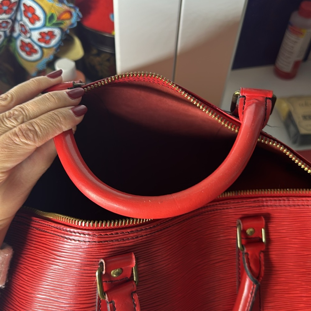 Authentic Red Epi leather Louis Vuitton extra large duffel bag - Picture 11 of 11